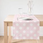 Realhomes Puantiyeli Dijital Baskılı Dekoratif Süet Runner Realhomes