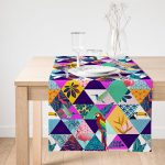 Realhomes Leopar Zemin Üzerinde Tropik Yapraklar Tasarımlı Modern Süet Runner Realhomes