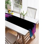 - SuetRunner-5521-Gorsel2 - Realhomes  Realhomes Siyah Zeminli Tropik Yapraklı Özel Tasarım Dekoratif Süet Runner Realhomes