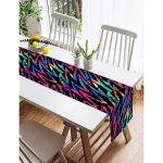 - SuetRunner-5525-Gorsel2 - Realhomes  Realhomes Siyah Zemin Üzerinde Neon Zigzag Desenli Dekoratif Süet Runner Realhomes