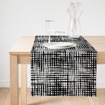 - SuetRunner-5767-Gorsel1 - Realhomes Realhomes Siyah Beyaz Damalı Dekoratif Süet Runner Realhomes