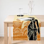 - SuetRunner-5830-Gorsel1 - Realhomes  Realhomes Etnik Desen Zeminli Afrika Kadın Motifli Dekoratif Süet Runner Realhomes