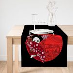 - SuetRunner-5837-Gorsel1 - Realhomes  Realhomes Kırmızı Yelpazeli Şaman Japan Kadın Dijital Baskılı Süet Runner Realhomes