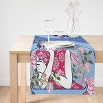 Realhomes Inci Kolyeli Japon Kadın Dijital Baskılı Modern Süet Runner Realhomes