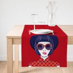 Realhomes Dijital Baskılı Özel Tasarım Dekoratif Modern Süet Runner Realhomes