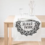 Realhomes Home Sweet Home Dijital Baskılı Dekoratif Süet Runner Realhomes