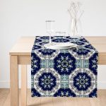 RealHomes Dijital Baskılı Dekoratif Süet Runner Realhomes