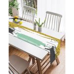 Realhomes Kafes Ve Kuş Motifli Gold Modern Motifler Dijital Baskılı Özel Tasarım Süet Runner Realhomes