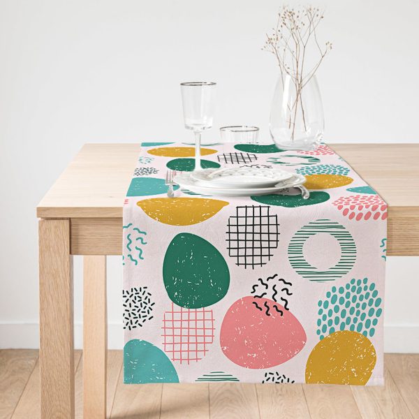 Realhomes Vizon Zeminde Deniz Yıldızı Motifli Dijital Baskılı Özel Tasarım Süet Runner Realhomes