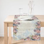 RealHomes Dijital Baskılı Dekoratif Süet Runner Realhomes