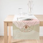 Realhomes Fatma Ana Eli Motifli Dijital Baskılı Özel Tasarım Süet Runner Realhomes