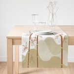 Realhomes Realhomes Natura Boho Doğa Tasarımlı Dijital Baskılı Özel Tasarım Süet Runner Realhomes