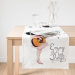 Realhomes Özel Tasarım Dijital Baskılı Modern Süet Runner Realhomes