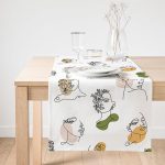 - SuetRunner-7087-Gorsel1 - Realhomes  Realhomes Beyaz Zemınde Bayan Desenli Dijital Baskılı Özel Tasarım Süet Runner Realhomes