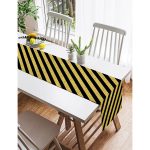 Realhomes Sıyah Zeminde Happy Birthday Gold Yazılı  Dijital Baskılı Özel Tasarım Süet Runner Realhomes