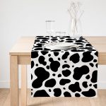 - SuetRunner-7183-Gorsel1 - Realhomes  Realhomes Beyaz Zemin Üzerinde Siyah Puantiye Desenli Dijital Baskılı Özel Tasarım Süet Runner Realhomes