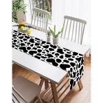 - SuetRunner-7183-Gorsel2 - Realhomes  Realhomes Beyaz Zemin Üzerinde Siyah Puantiye Desenli Dijital Baskılı Özel Tasarım Süet Runner Realhomes