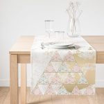 - SuetRunner-7196-Gorsel1 - Realhomes  Realhomes Renkli Zemin Üzerinde Üçgen Desenli Dijital Baskılı Özel Tasarım Süet Runner Realhomes