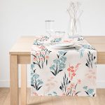 - SuetRunner-7263-Gorsel1 - Realhomes  Realhomes Beyaz Zeminde Rengarenk Çiçek Desenli   Dijital Baskılı Özel Tasarım Süet Runner Realhomes