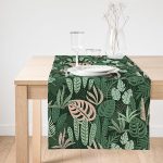 - SuetRunner-7271-Gorsel1 - Realhomes  Realhomes Siyah Zemin Üzerinde Rengarenk Çiçek Desenli Dijital Baskılı Özel Tasarım Süet Runner Realhomes