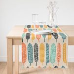 - SuetRunner-7298-Gorsel1 - Realhomes Realhomes Krem Zemin Üzerinde Yaprak Desenli Dijital Baskılı Özel Tasarım Süet Runner Realhomes