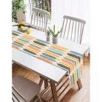 - SuetRunner-7298-Gorsel2 - Realhomes Realhomes Krem Zemin Üzerinde Yaprak Desenli Dijital Baskılı Özel Tasarım Süet Runner Realhomes