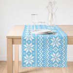 - SuetRunner-7316-Gorsel1 - Realhomes Realhomes Mavi Zemin Üzerinde Kartanesi Motifli Dijital Baskılı Özel Tasarım Süet Runner Realhomes