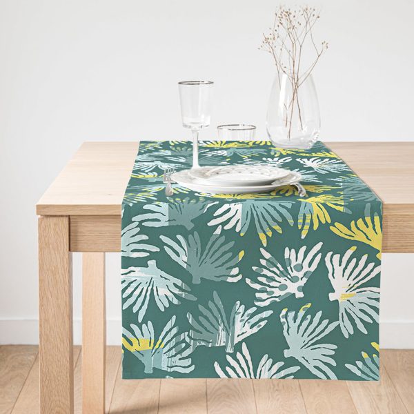 - SuetRunner-7325-Gorsel1 - Realhomes  Realhomes Soft Rengarenk Onedraw Çizimli Çiçek Desenli Dijital Baskılı Özel Tasarım Süet Runner Realhomes