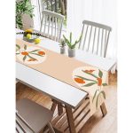 - SuetRunner-7334-Gorsel2 - Realhomes  Realhomes Soft Rengarenk Onedraw Çizimli Çiçek Desenli Dijital Baskılı Özel Tasarım Süet Runner Realhomes