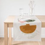 Realhomes Pastel Renkli Zemin Üzerinde Onedraw Çizimli Dijital Baskılı Özel Tasarım Süet Runner Realhomes