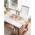 Realhomes Rengarenk Zeminli Onedraw Çizimli Çiçek Desenli Dijital Baskılı Özel Tasarım Süet Runner Realhomes