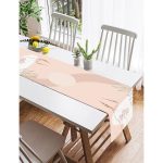 Realhomes Renkli Zeminli Onedraw Çizimli Geyik Desenli Dijital Baskılı Özel Tasarım Süet Runner Realhomes