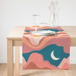 - SuetRunner-7591-Gorsel1 - Realhomes Realhomes Pastel Renkli Zemin Üzerinde Ay Güneş Temalı Dijital Baskılı Özel Tasarım Süet Runner Realhomes