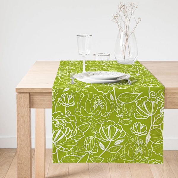 - SuetRunner-7611-Gorsel1 - Realhomes  Realhomes Beyaz Zemin Üzerinde Çapa Desenli Dijital Baskılı Özel Tasarım Süet Runner Realhomes