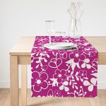 Realhomes Rengarenk Zemin Üzerinde Çiçek Desenli Dijital Baskılı Özel Tasarım Süet Runner Realhomes