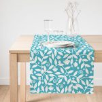 - SuetRunner-7617-Gorsel1 - Realhomes Realhomes Rengarenk Zemin Üzerinde Çiçek Desenli Dijital Baskılı Özel Tasarım Süet Runner Realhomes