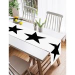 - SuetRunner-762-Gorsel2 - Realhomes  Realhomes Modern Yıldız Desenli Dijital Baskılı Dekoratif Süet Runner Realhomes