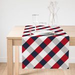 Realhomes Beyaz Zemin Üzerinde Renkli Geometrik Desenli Dijital Baskılı Özel Tasarım Süet Runner Realhomes