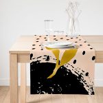 - SuetRunner-7673-Gorsel1 - Realhomes Realhomes Pastel Zemin Üzerinde Gold Detaylı Yaprak Desenli Dijital Baskılı Özel Tasarım Süet Runner Realhomes