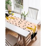 - SuetRunner-7673-Gorsel2 - Realhomes Realhomes Pastel Zemin Üzerinde Gold Detaylı Yaprak Desenli Dijital Baskılı Özel Tasarım Süet Runner Realhomes