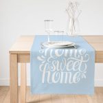 Realhomes Home Sweet Home Dijital Baskılı Süet Runner Realhomes