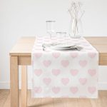 Realhomes Kalp Desen Dijital Baskılı Süet Runner Realhomes