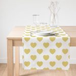 Realhomes Kalp Desen Dijital Baskılı Süet Runner Realhomes