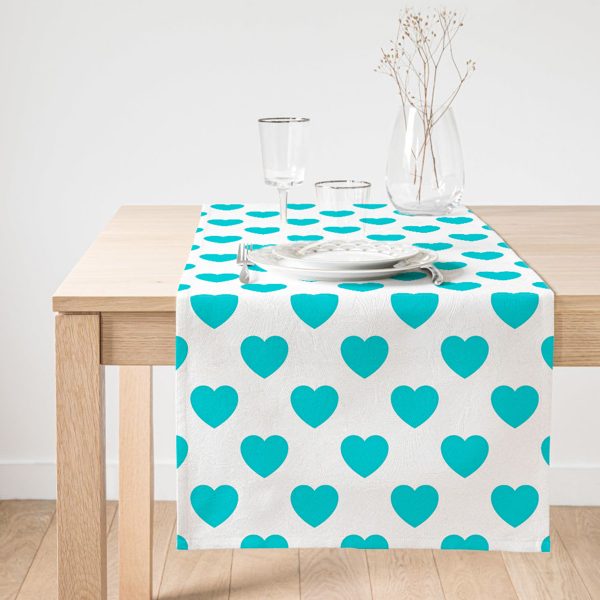 Realhomes Beyaz Zemin Üzerinde Geometrik Çizimli Çapa Desenli Dijital Baskılı Özel Tasarım Süet Runner Realhomes