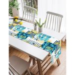 - SuetRunner-7919-Gorsel2 - Realhomes  Realhomes Beyaz Zemin Üzerinde Renkli Deniz Motifli Dijital Baskılı Özel Tasarım Süet Runner Realhomes