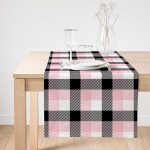 - SuetRunner-7924-Gorsel1 - Realhomes Realhomes Beyaz Zemin Üzerinde Siyah Ekose Desenli Dijital Baskılı Özel Tasarım Süet Runner Realhomes