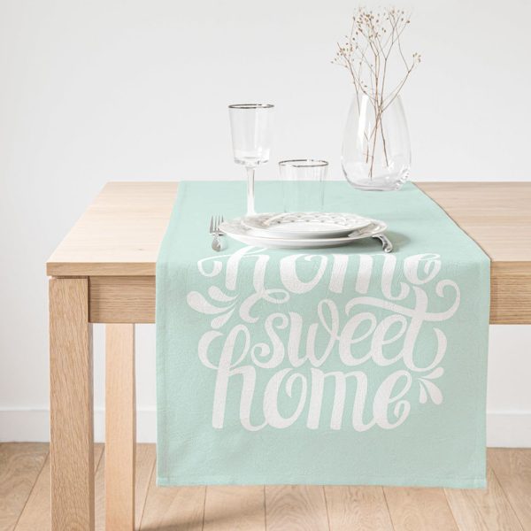 - SuetRunner-797-Gorsel1 - Realhomes  Realhomes Pastel Zemin Üzerinde Yaprak Desenli Dijital Baskılı Özel Tasarım Süet Runner Realhomes