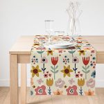 - SuetRunner-8122-Gorsel1 - Realhomes Realhomes Pastel Zemin Üzerinde Çiçek Desenli Dijital Baskılı Özel Tasarım Süet Runner Realhomes