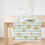 - SuetRunner-8208-Gorsel1 - Realhomes Realhomes Beyaz Zeminli Renkli Çizgili Gold Detaylı Kartanesi Desenli Özel Tasarım Süet Runner Realhomes