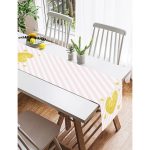 - SuetRunner-8239-Gorsel2 - Realhomes Realhomes Beyaz Zeminli Pembe Yatay Çizgili Gold Detaylı Kalp Desenli Özel Tasarım Süet Runner Realhomes